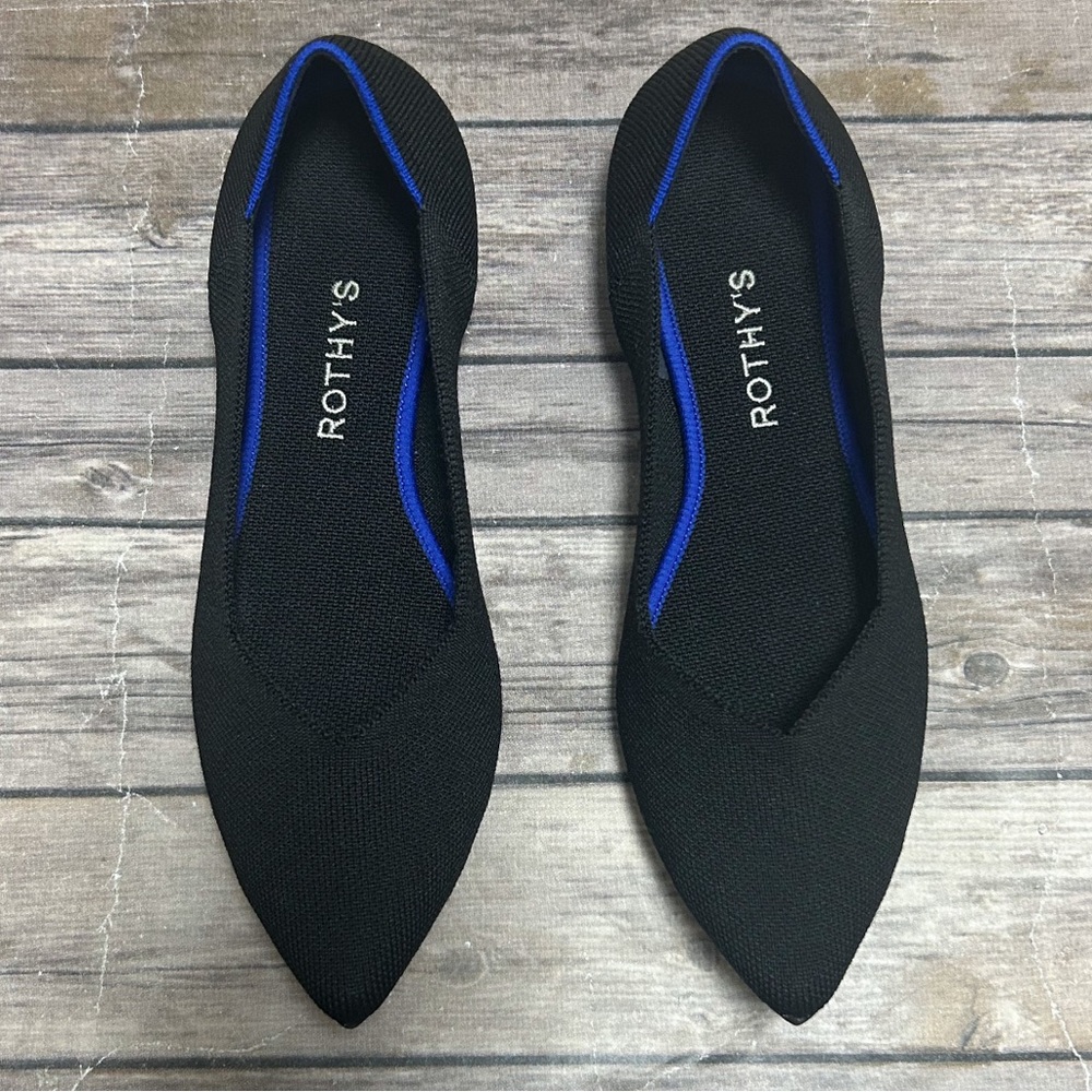Rothy's Black and Blue Flats